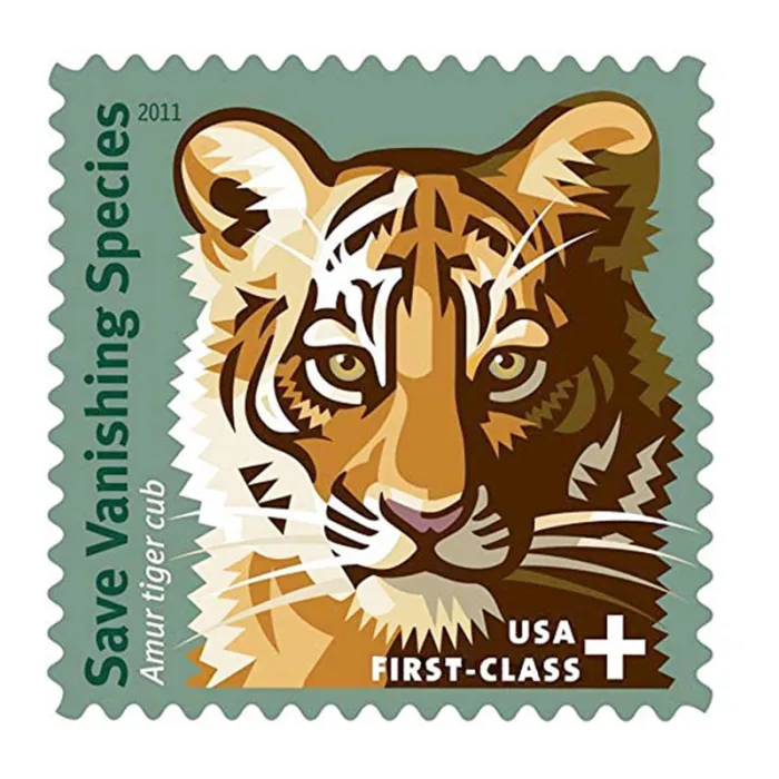 Save Vanishing Species Postcard Stamp 2011