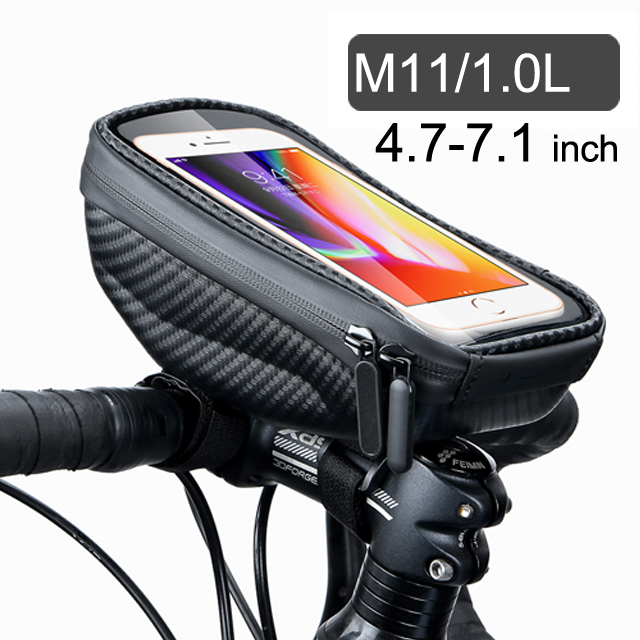 Bike Bag 1.8L Frame Front Tube Cycling Bag Bicycle Waterproof Phone Case Holder 7 Inches Touchscreen Bag Accessories