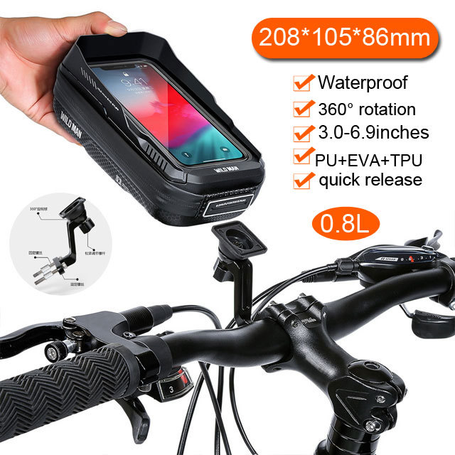 NEW  Bike Bag Big Capacity Waterproof Front Tube Cycling Bag MTB Handlebar Bag Front Trunk Pannier Pack Bike Accessories