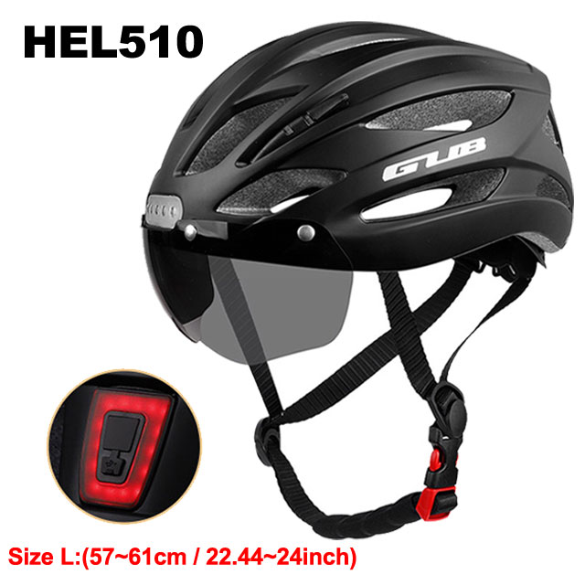 Light Cycling Helmet MTB Road Bicycle Helmet Front And Rear With Warning Light USB Rechargeable Electric Bicycle Helmet